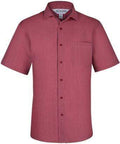 Aussie Pacific Men's Belair Short Sleeve Shirt 1905S Corporate Wear Aussie Pacific Red XXS 