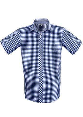 Aussie Pacific Men's Brighton Short Sleeve Shirt 1909S Corporate Wear Aussie Pacific Navy/White XXS 