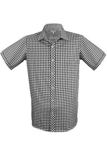Aussie Pacific Men's Brighton Short Sleeve Shirt 1909S Corporate Wear Aussie Pacific Black/White XXS 