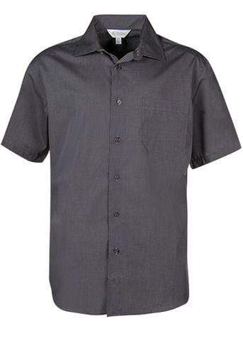 Aussie Pacific Grange Men's Short Sleeve Shirt 1902s Corporate Wear Aussie Pacific Shadow Grey XXS 