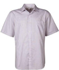 Aussie Pacific Men's Henley Short Sleeve Shirt 1900s Corporate Wear Aussie Pacific White/Purple XXS 