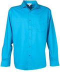 Aussie Pacific Men's Mosman Long Sleeve Shirt 1903l Corporate Wear Aussie Pacific Aqua XXS 