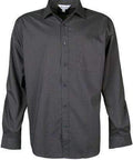 Aussie Pacific Men's Mosman Long Sleeve Shirt 1903l Corporate Wear Aussie Pacific Black XXS 