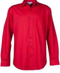 Aussie Pacific Men's Mosman Long Sleeve Shirt 1903l Corporate Wear Aussie Pacific Red XXS 