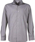Aussie Pacific Men's Toorak Long Sleeve Shirt 1901L Corporate Wear Aussie Pacific Black/White XXS 