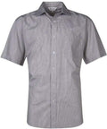 Aussie Pacific Men's Toorak Short Sleeve Shirt 1901S Corporate Wear Aussie Pacific Black/White XXS 