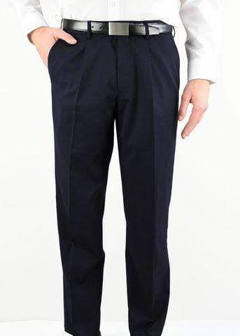 Aussie Pacific Pleated Men's Pants 1801 Corporate Wear Aussie Pacific Navy 72R 
