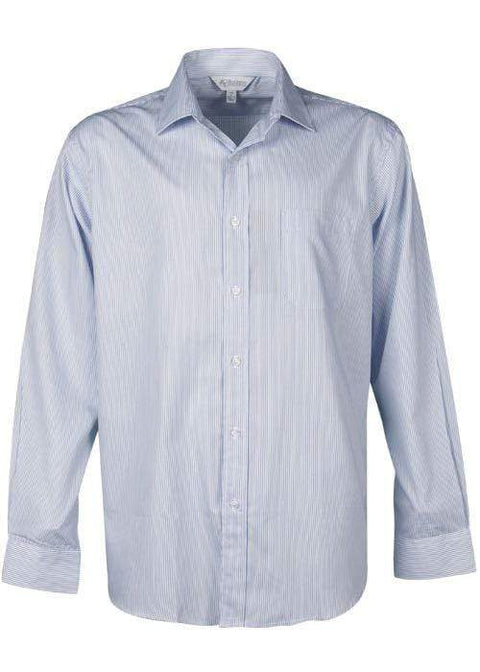 Aussie Pacific Men's Henley Long Sleeve Shirt 1900l Corporate Wear Aussie Pacific White/Navy XXS 