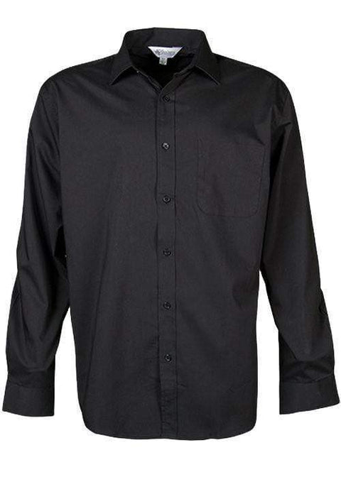 Aussie Pacific Men's Kingswood Long Sleeve Shirt 1910l Corporate Wear Aussie Pacific Black XXS 