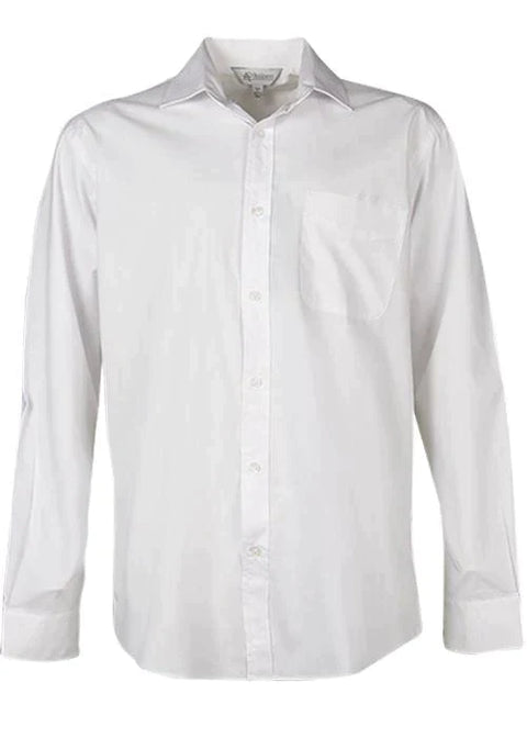 Aussie Pacific Men's Kingswood Long Sleeve Shirt 1910l Corporate Wear Aussie Pacific White XXS 