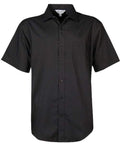 Aussie Pacific Men's Kingswood Short Sleeve Shirt 1910S Corporate Wear Aussie Pacific Black XXS 