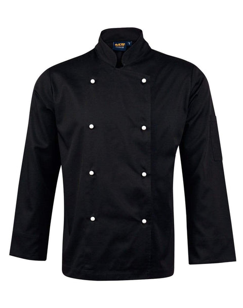 Australian Industrial Wear Hospitality & Chefwear Black / S CHEF'S LONG SLEEVE JACKET CJ01