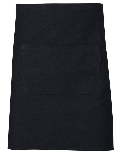 Australian Industrial Wear Hospitality & Chefwear Black / W 86cm x H 50cm SHORT WAIST APRON AP01