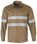 Australian Industrial Wear Work Wear Khaki / S COTTON DRILL work shirt WT04HV