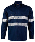 Australian Industrial Wear Work Wear Navy / S COTTON DRILL work shirt WT04HV