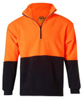 Australian Industrial Wear Work Wear Fluoro Orange/Navy / S HI-VIS 2 TONE POLAR FLEECE SW07