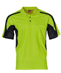 Australian Industrial Wear Work Wear Fluoro Yellow/Navy / 2XS HI-VIS FASHION POLO Unisex SW25