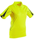 Australian Industrial Wear Work Wear Fluoro Yellow/Navy / 8 HI-VIS LEGEND SHORT SLEEVE POLO Ladies' SW26A