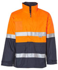 Australian Industrial Wear Work Wear Fluoro Orange/Navy / S HI-VIS LONG LINE JACKET POLAR with fleece lining SW50