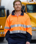 Australian Industrial Wear Work Wear HI-VIS LONG SLEEVE FLEECE SWEAT SW14