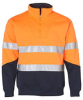 Australian Industrial Wear Work Wear Fluoro Orange/Navy / S HI-VIS LONG SLEEVE FLEECE SWEAT SW14