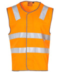 Australian Industrial Wear Work Wear Fluoro orange/Silver / S/M Hi-Vis SAFETY VEST SW03