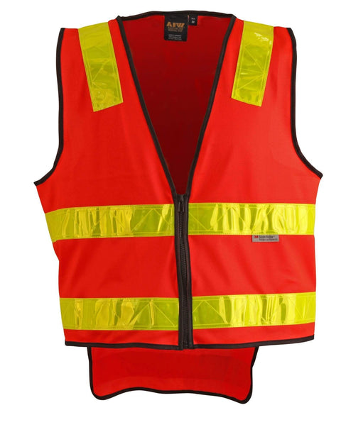 Australian Industrial Wear Work Wear Fluoro red/ Yellow / M Hi-Vis SAFETY VEST SW10A