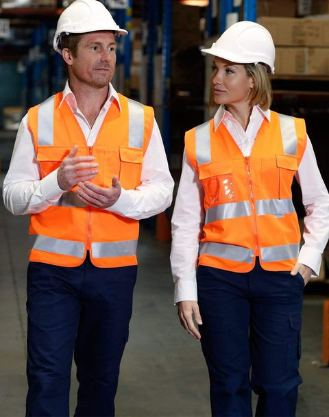 Australian Industrial Wear Work Wear Hi-Vis safety vest with ID pocket & 3M tape SW42
