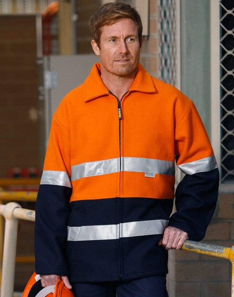 Australian Industrial Wear Work Wear Fluoro Orange/Navy Fluoro Yellow/Navy / S HI-VIS TWO TONE BLUEY JACKET SW31A