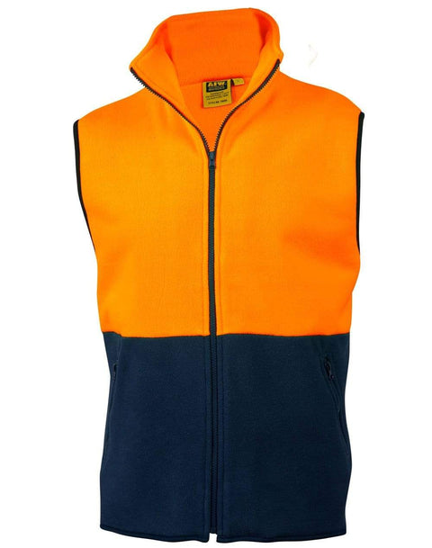 Australian Industrial Wear Work Wear Fluoro Orange/Navy / S HI-VIS TWO TONE VEST SW08