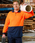 Australian Industrial Wear Work Wear High Visibility Long Sleeve Polo SW05TD