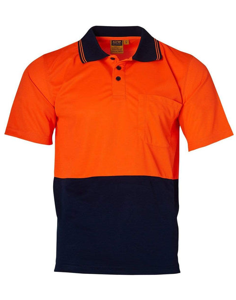 Australian Industrial Wear Work Wear Fluoro Orange/Navy / S High Visibility Short Sleeve SW01TD