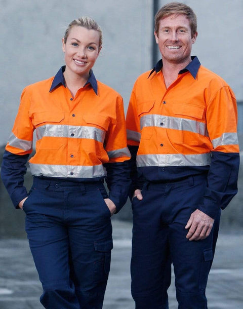 Australian Industrial Wear Work Wear long sleeve SAFETY SHIRT SW69