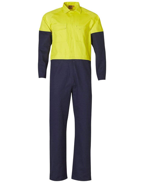 Australian Industrial Wear Work Wear Yellow/Navy / 77R Men's TWO TONE COVERALL Regular Size SW204