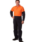 Australian Industrial Wear Work Wear Orange/Navy / 87S MEN'S TWO TONE COVERALL Stout Size SW205