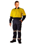 Australian Industrial Wear Work Wear PRE-SHRUNK DRILL PANTS WITH 3M TAPES Long Leg WP13HV
