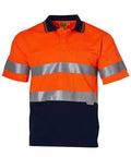 Australian Industrial Wear Work Wear Fluoro Orange/Navy / S SHORT SLEEVE SAFETY POLO SW17A