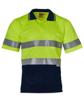 Australian Industrial Wear Work Wear Fluoro Yellow/Navy / S SHORT SLEEVE SAFETY POLO SW17A