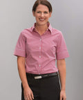 Benchmark Corporate Wear BENCHMARK Ladies’ Gingham Check Short Sleeve Shirt  M8300S
