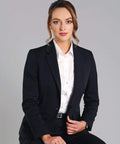 Benchmark Corporate Wear BENCHMARK Ladies’ Wool Blend Stretch One Button Cropped Jacket M9201