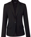 Benchmark Corporate Wear Black / 6 BENCHMARK Ladies’ Wool Blend Stretch One Button Cropped Jacket M9201