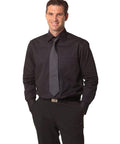 Benchmark Corporate Wear BENCHMARK Men's Dobby Stripe long sleeve shirt M7132