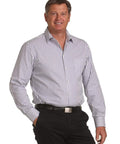 Benchmark Corporate Wear BENCHMARK Men's Executive Sateen Stripe Long Sleeve Shirt M7310L