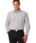 Benchmark Corporate Wear BENCHMARK Men's Fine Stripe Long Sleeve Shirt M7212
