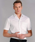 Benchmark Corporate Wear BENCHMARK Men's Fine Twill Short Sleeve Shirt M7030S