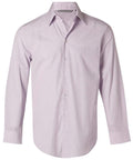 Benchmark Corporate Wear Lilac / 38 BENCHMARK Men's Mini Check Long Sleeve Shirt M7360L