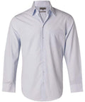 Benchmark Corporate Wear Pale Blue / 38 BENCHMARK Men's Mini Check Long Sleeve Shirt M7360L
