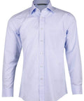 Benchmark Corporate Wear Pale Blue / 40 BENCHMARK Men’s Mini Check Premium cotton long sleeve shirt M7362