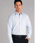 Benchmark Corporate Wear BENCHMARK Men's Mini Herringbone Long Sleeve Shirt M7112
