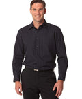 Benchmark Corporate Wear BENCHMARK Men's Pin Stripe Long Sleeve Shirt M7222
